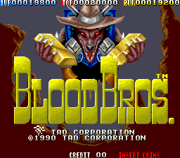 Blood Bros. (set 1) Title Screen
